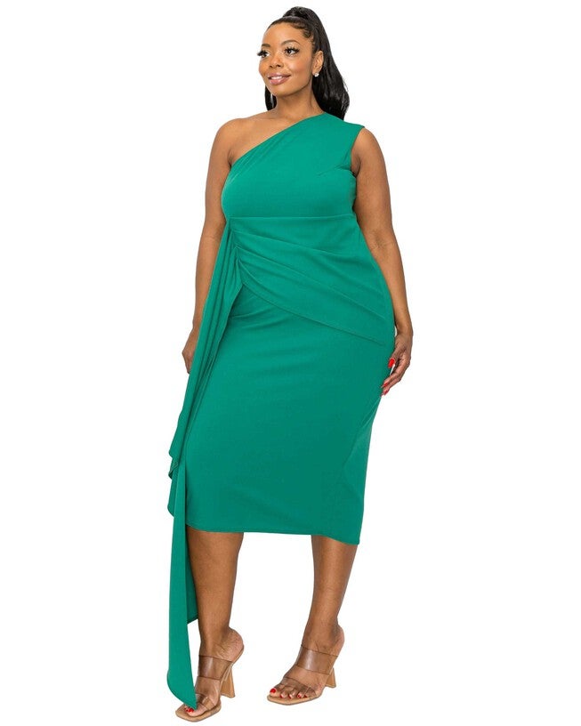 ESME FRONT DRAPED SASH DRESS, , alternate image number 3