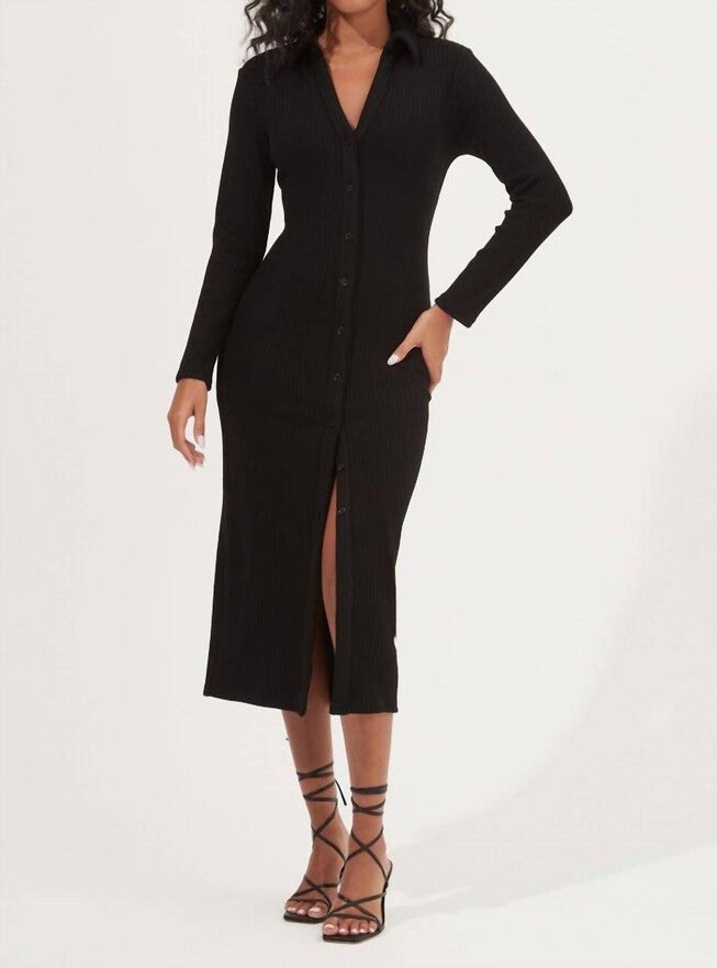 BRANSBURY DRESS IN BLACK, Black / Black, hi-res image number 0