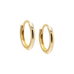 Solid Mini Rounded Cartilage Huggie Earring 14K