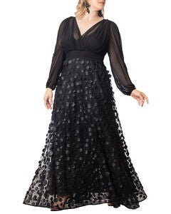 Blossoming Beauty Mesh Evening Gown