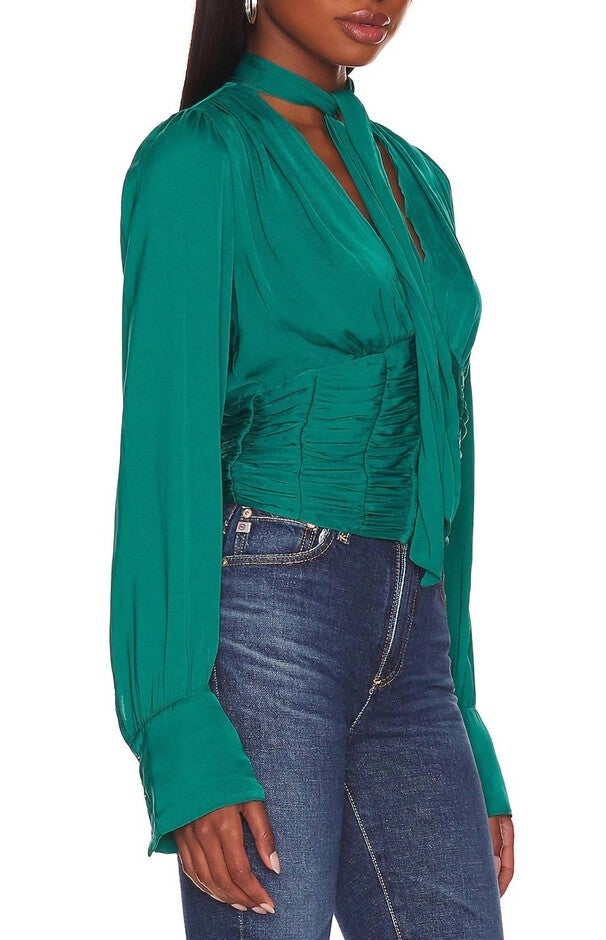 MEET ME THERE TOP IN GREEN BALSAM, , alternate image number null