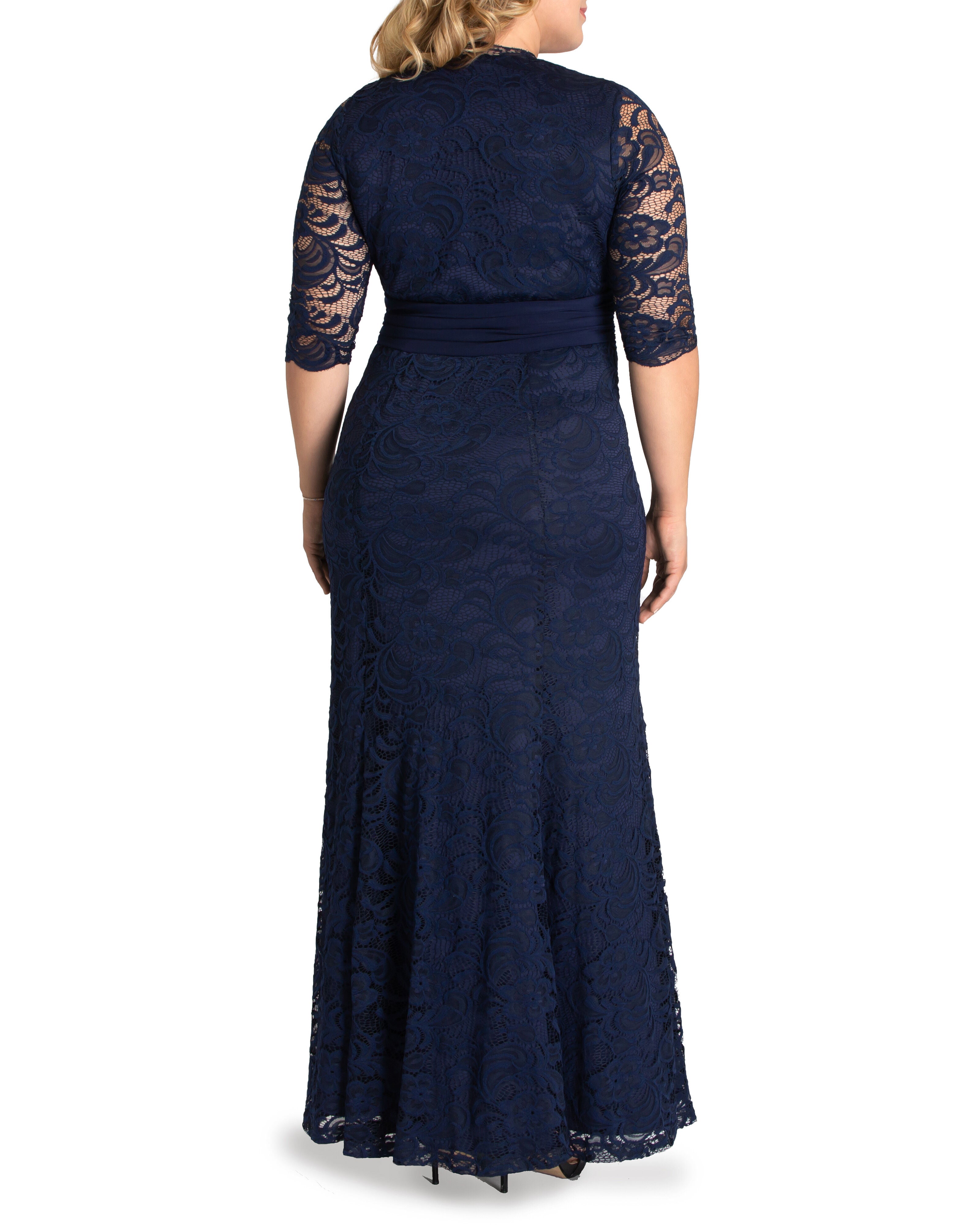 Screen Siren Lace Evening Gown, NOCTURNAL NAVY / Navy, alternate image number 1