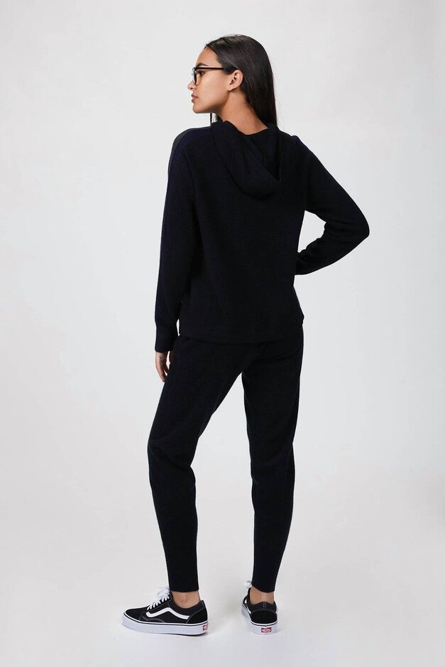 QUARTERZIP HOODIE IN BLACK, , alternate image number 5