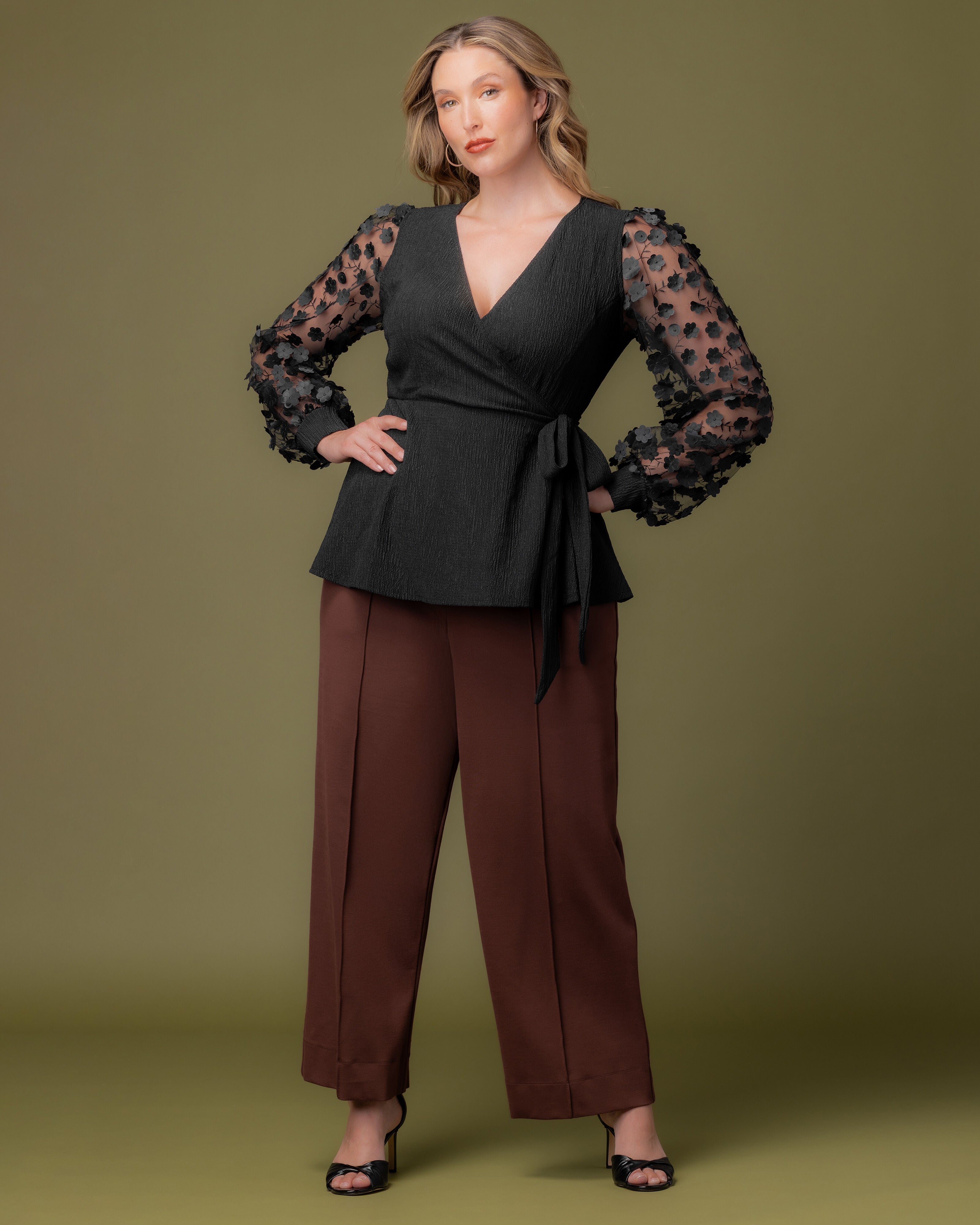 Polished Ponte Pants, CHOCOLATE / Brown, alternate image number 5