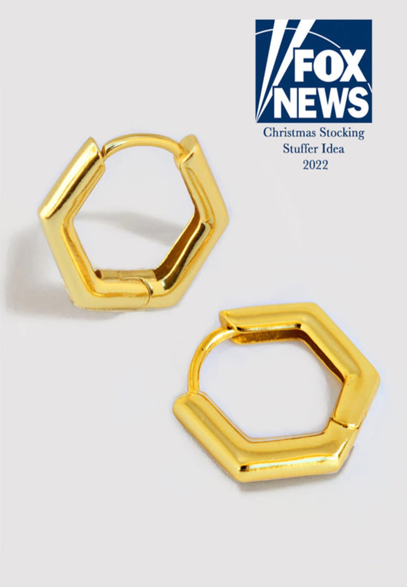INNOVATE Hexagon Mini Hoop Earrings, Gold / Gold, hi-res image number 0