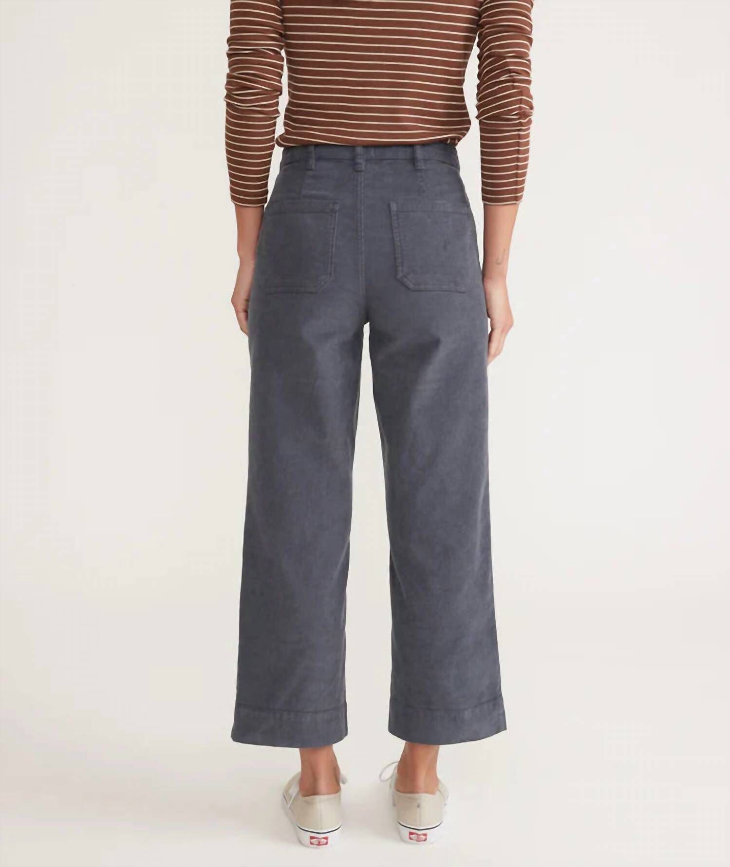 BRIDGET WIDE LEG CORD PANT IN NAVY, , alternate image number 2