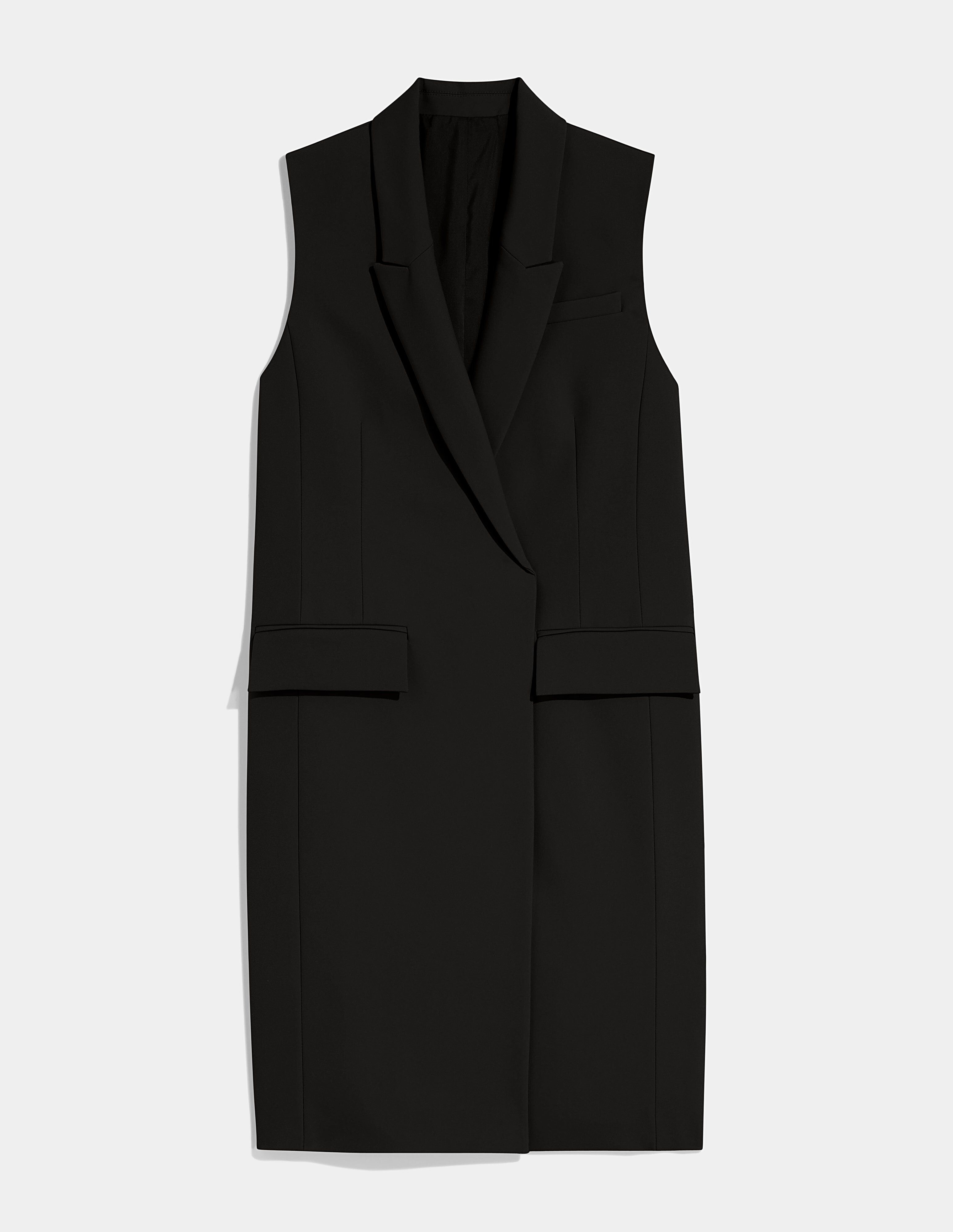 Sleeveless Blazer, Black / Black, hi-res image number 0