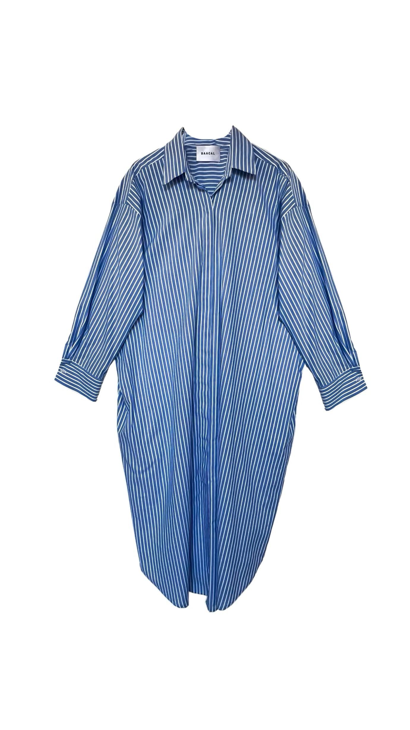 Mia Oversized Shirt Dress, Sky Blue Stripe / Light Blue, hi-res image number 0