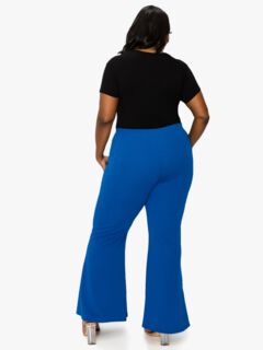 RUTH HIGH WAISTED FLARE PANTS, Classic Blue / Royal Blue, alternate image number 1