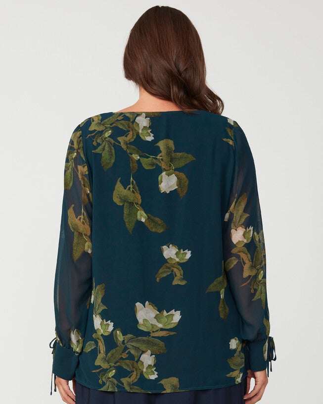 SUMMIT BLOOM TOP, Print / Navy, alternate image number 3