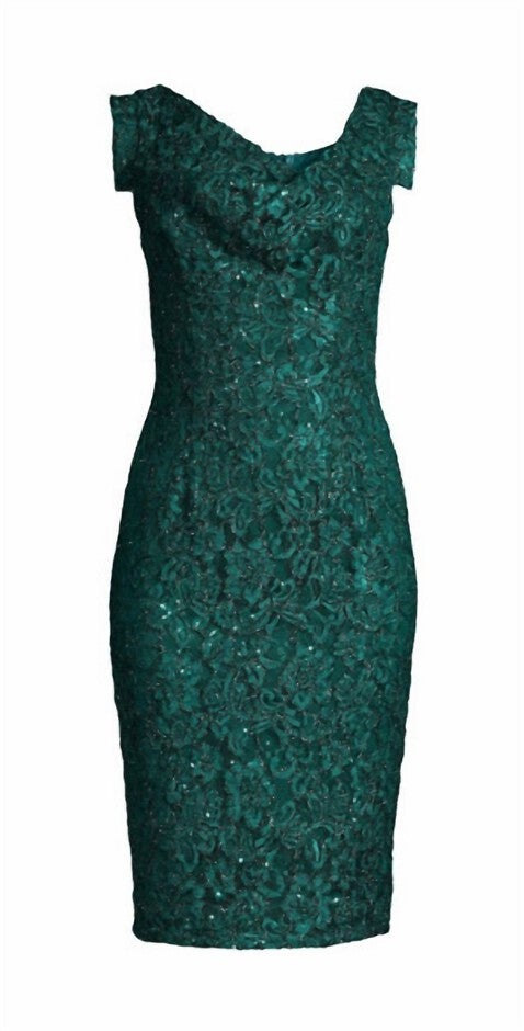 city chic green sequin dress Gothic Emerald Sequin Evening Gown with Draped Cape