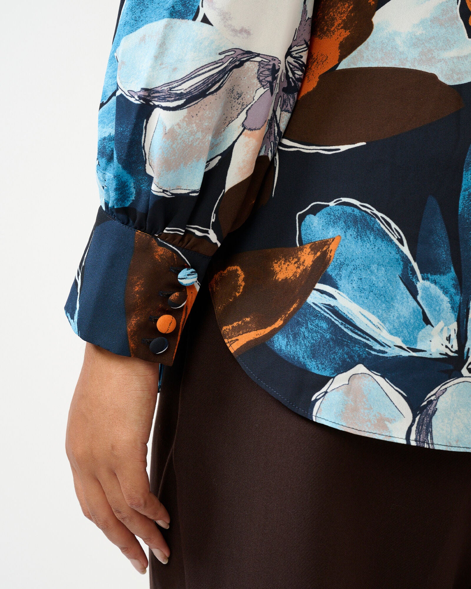 Annette Long Sleeve Shirt, Auburn Tides / Navy, alternate image number 4