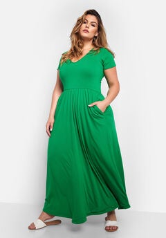Essential Scoop Neck Maxi Skater Dress