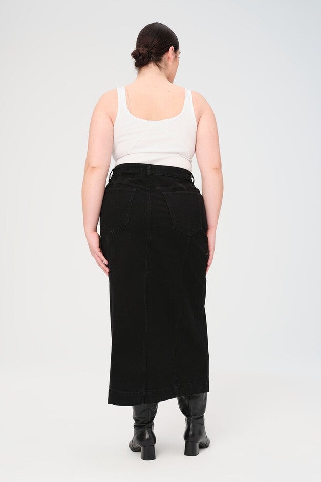SMX PLUS - DENIM MAXI SKIRT | VENTURA, VENTURA / Black, alternate image number 3