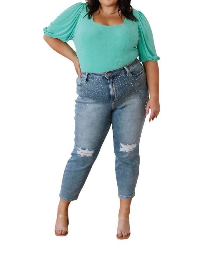A TOTAL VISION SQUARE NECK BODYSUIT, Mint / Mint, hi-res image number null
