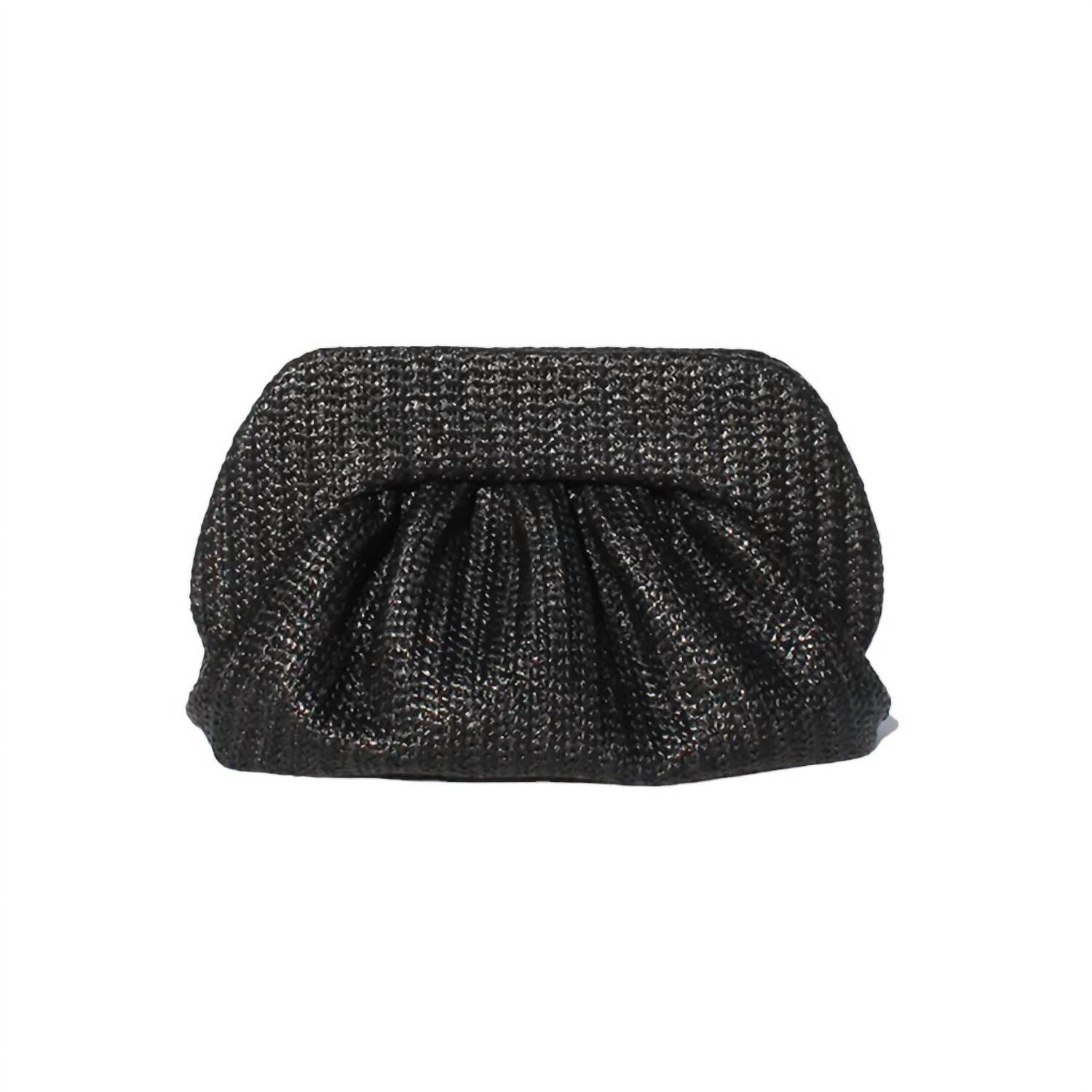 Women's Noelle Straw Frame Clutch Bag, Black / Black, hi-res image number 0