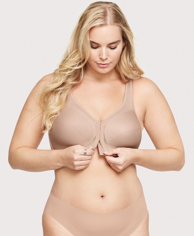 MagicLift Front-Closure Posture Back Bra Band | 36, Cafe / Tan, alternate image number 1