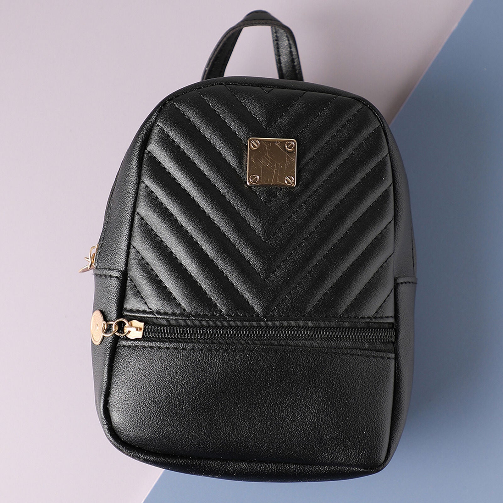 Haute Sauce Women's Chevron-Quilted Backpack, Black / Black, alternate image number 1