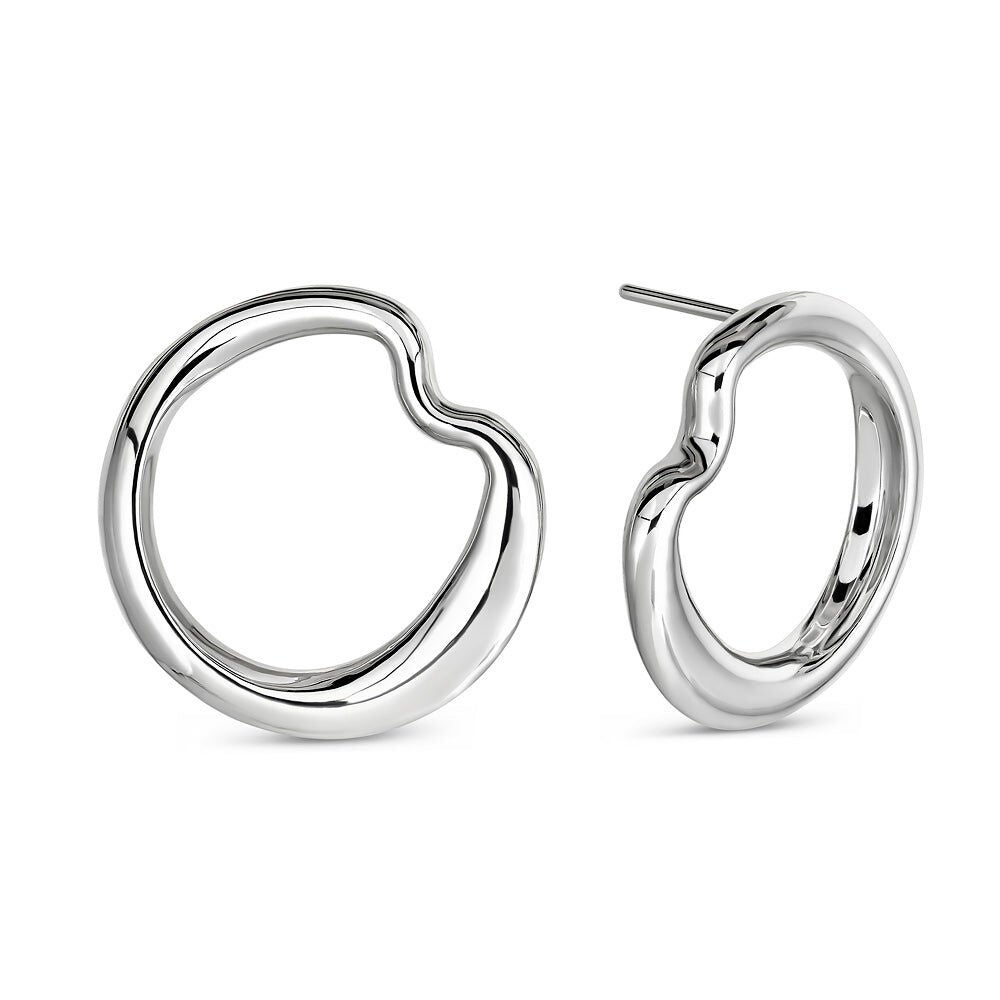 Tufa Earrings, Silver / Silver, alternate image number 3