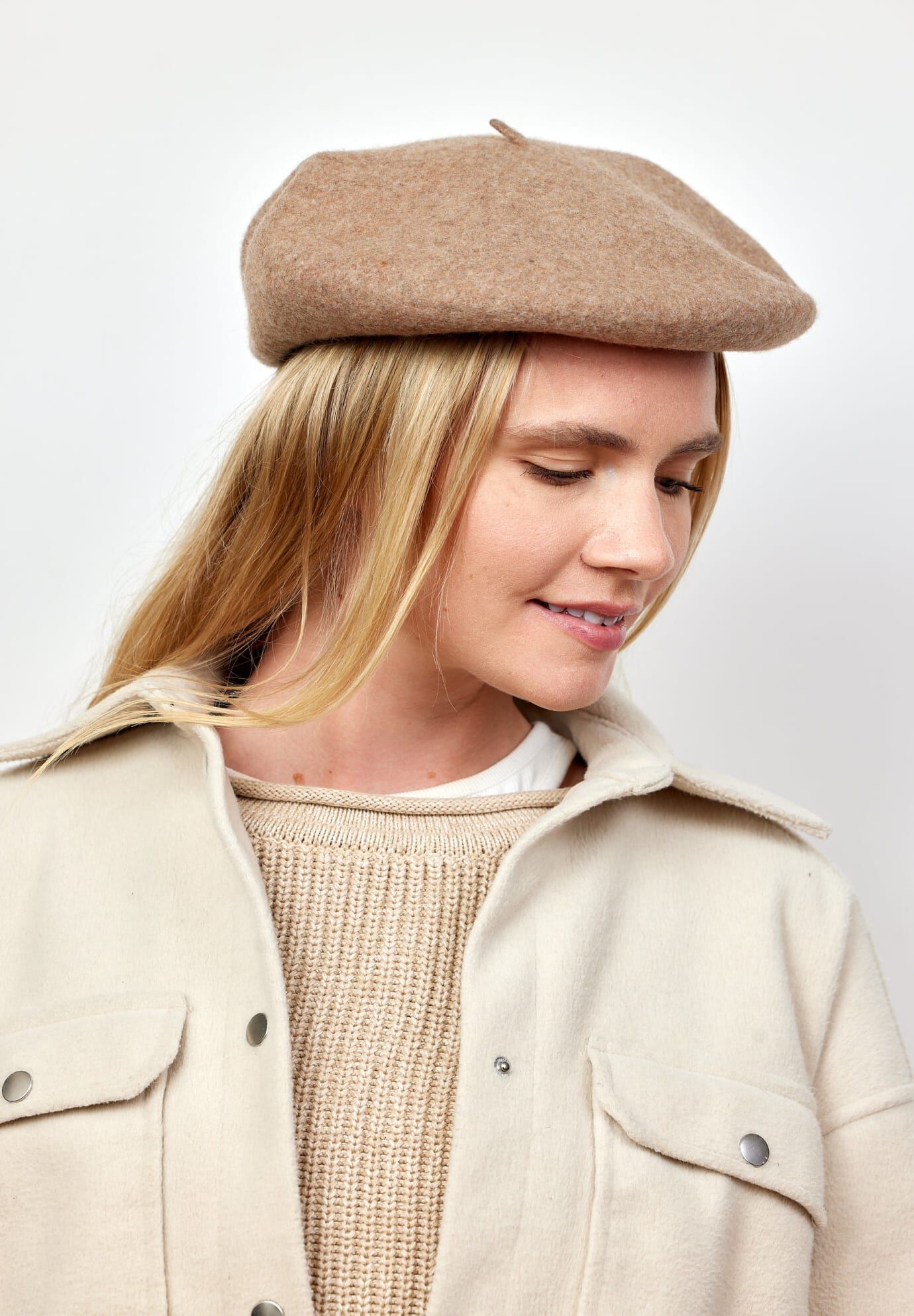 Classic Beret, Taupe / Taupe, alternate image number 3