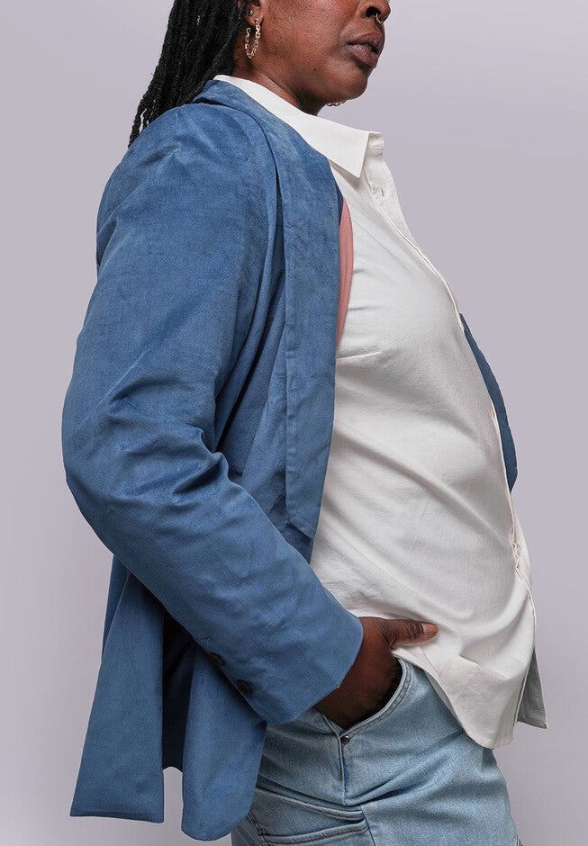 The Empower Velveteen Tux Blazer, OXFORD BLUE / Cornflower Blue, alternate image number 1