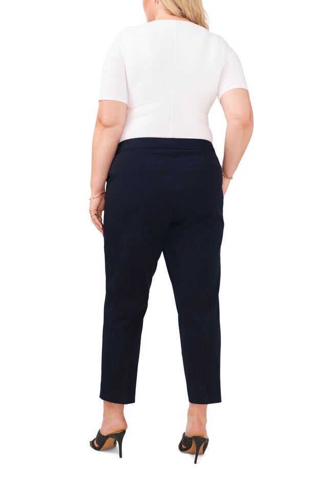 Front Zip Slim Leg Bi-Stretch Twill Pant, Classic Navy / Navy, alternate image number null