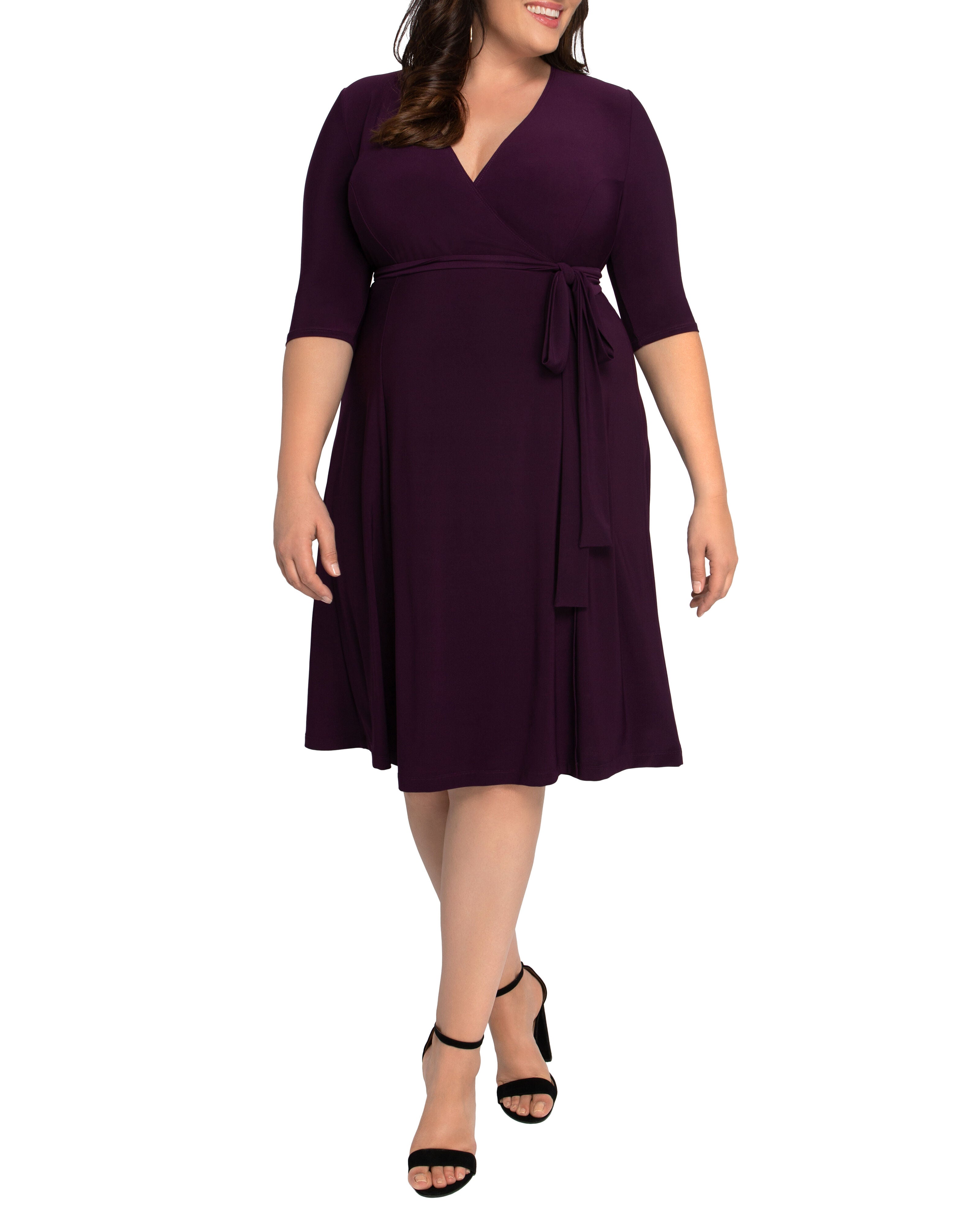 Essential Wrap Dress, PLUM PASSION / New Wine, hi-res image number 0