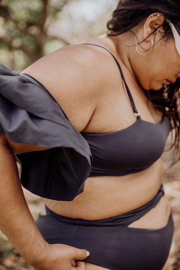 Ty cut out bikini bottom, Dark Grey / Charcoal Grey, alternate image number 3