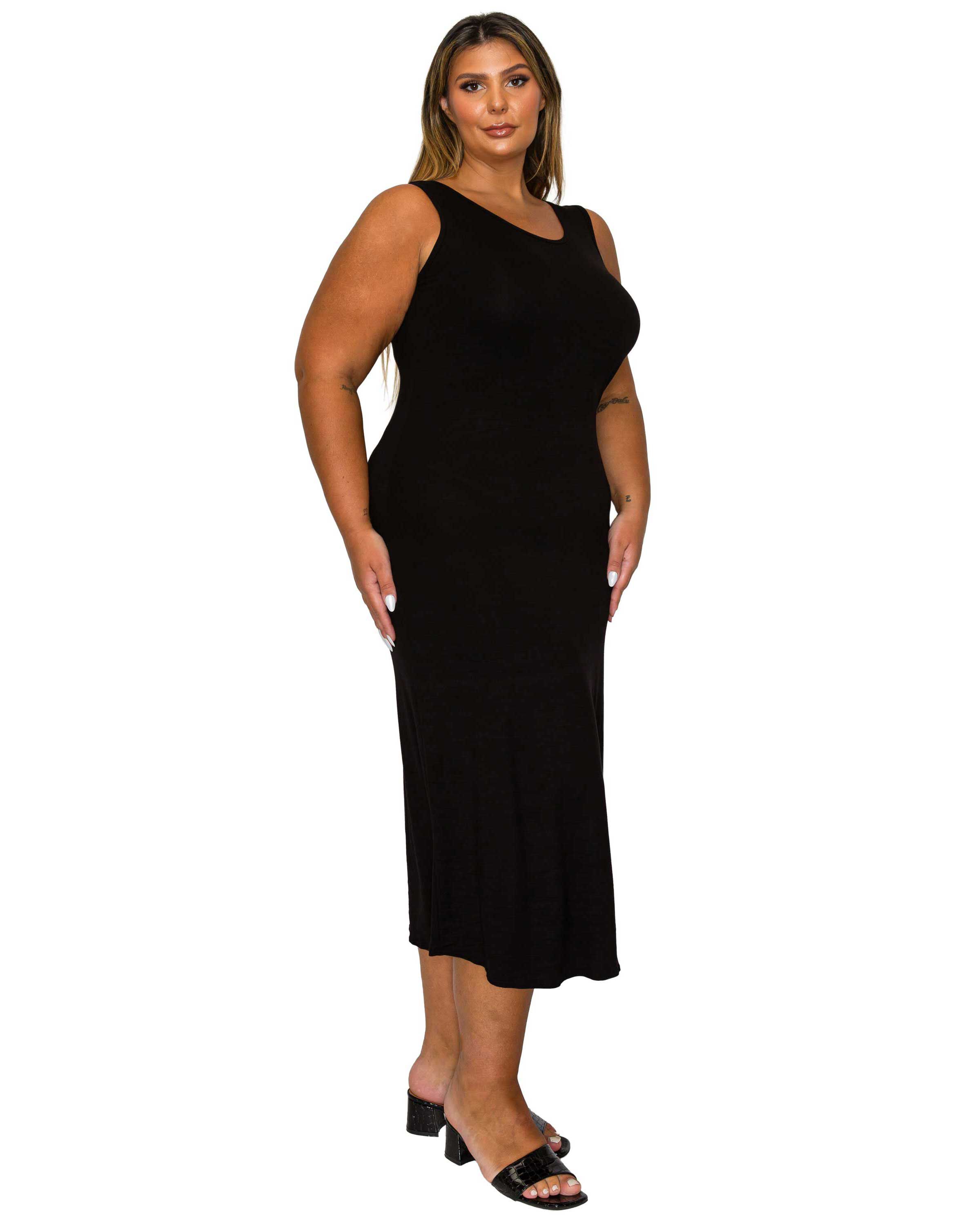 Mellie Tank Dress, Black / Black, alternate image number 1