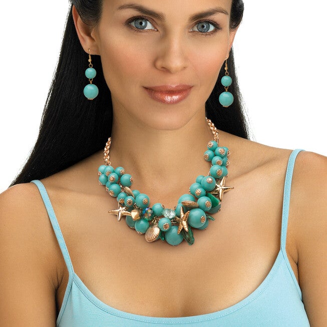 2 Piece Sea Life Jewelry Set in Yellow Gold Tone, , alternate image number 6