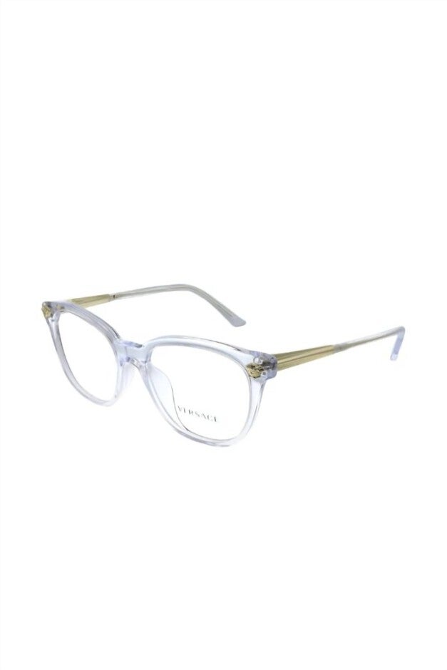 ROUND PLASTIC EYEGLASSES IN TRANSPARENT/CLEAR, TransparentClear / Silver, hi-res image number null