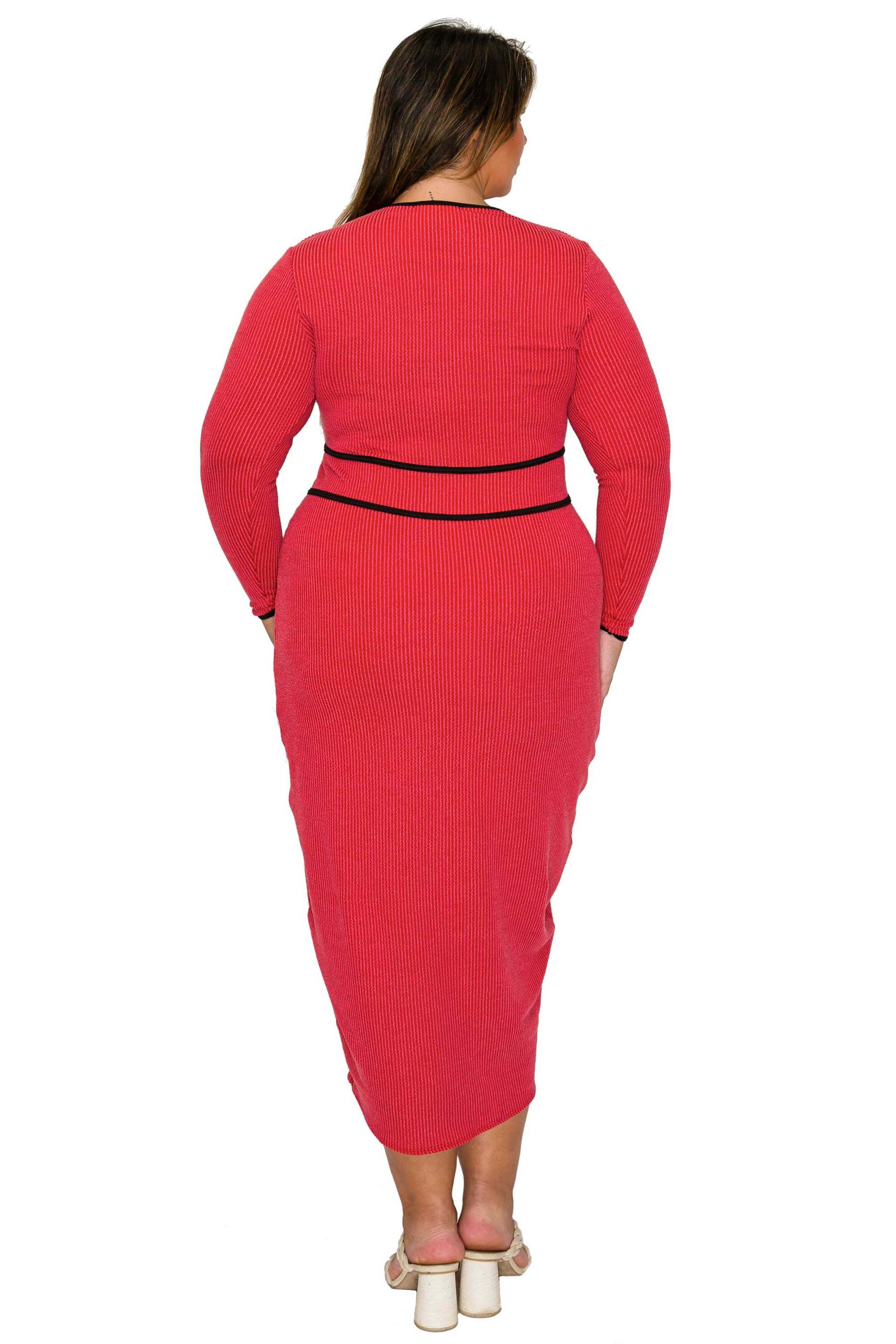 Elora Sweater Dress, Red / Red, alternate image number 2