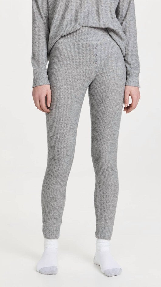 Lover Thermal Leggings in Heather Grey, Heather Grey / Charcoal Grey, hi-res image number 0