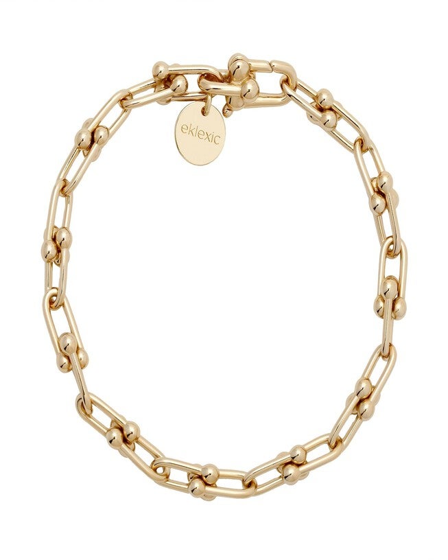 Small Margaux Anklet 10.5 inches Gold, Gold / Gold, hi-res image number 0