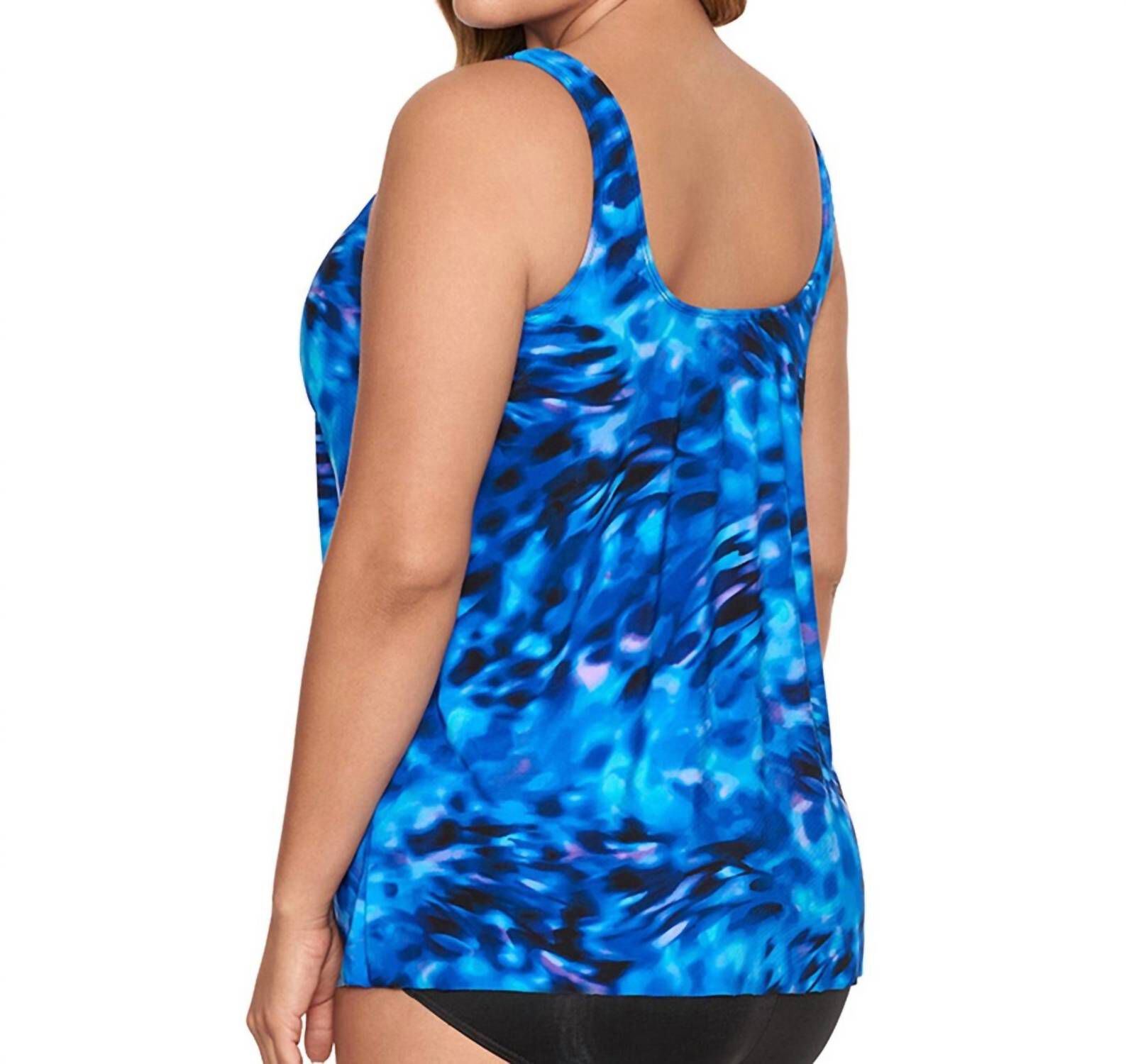 URSULA UNDERWIRE TANKINI TOP, Blue / Azure Blue, alternate image number 2