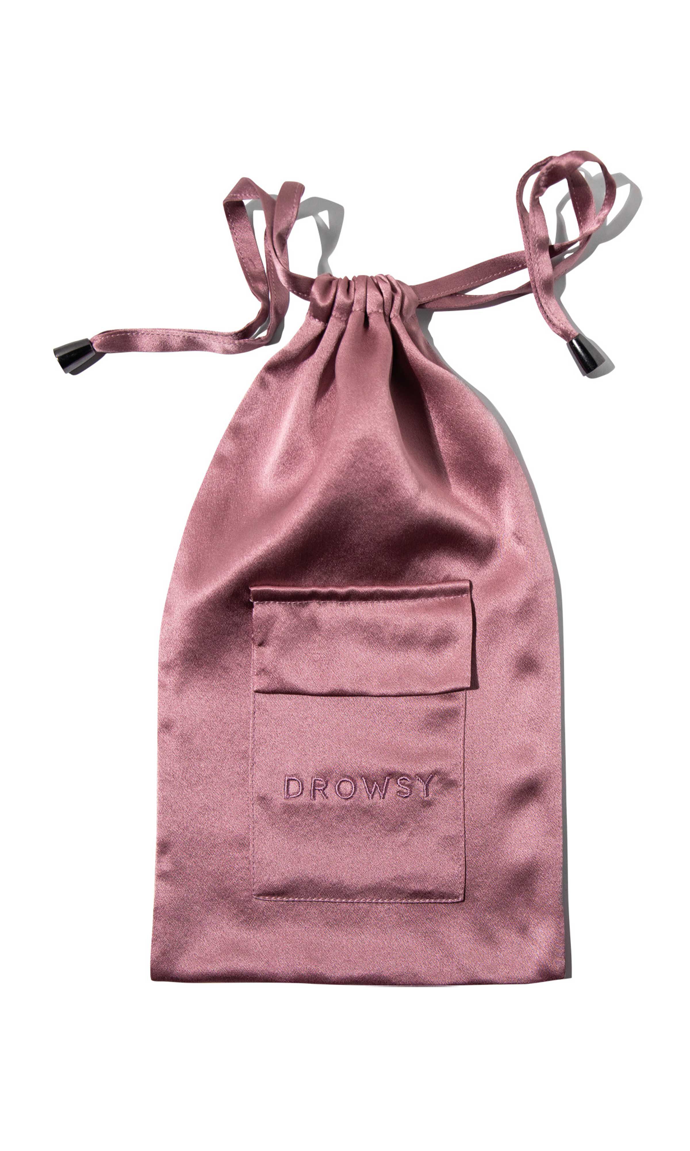 Silk Eyemask Carry Pouch, Damask Rose / Pink, alternate image number 1