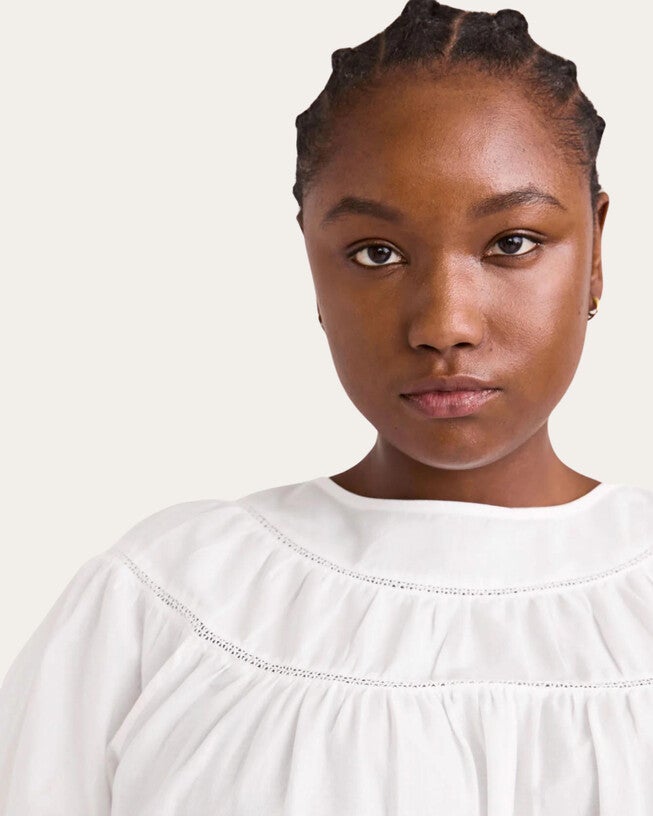 Sol Eyelet Top, White / White, alternate image number 2