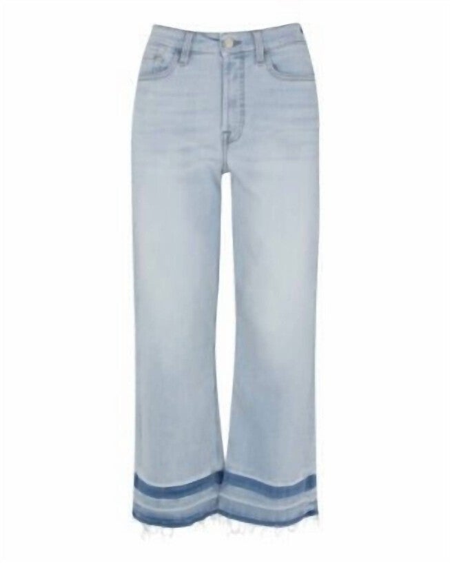CROPPED WIDE LEG JEAN W/ HI REL FRAY HEM IN KIRRA, Kirra / Light Wash, alternate image number null