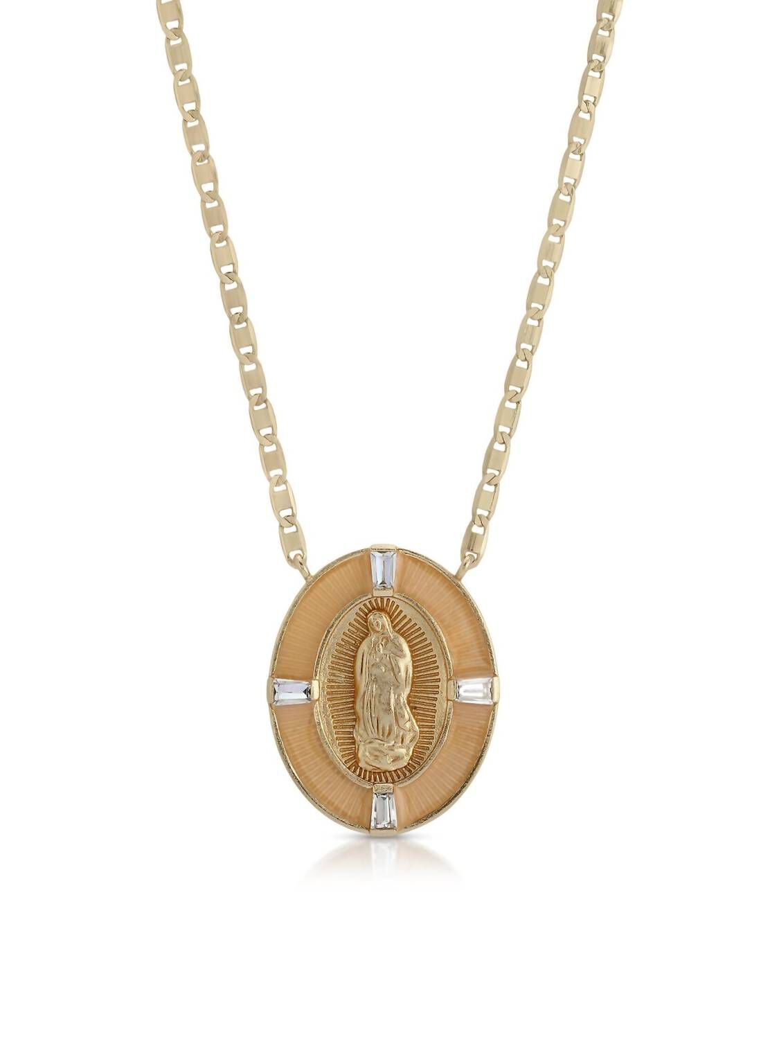 MARIE PENDANT NECKLACE IN GOLD/NUDE, GoldNude / Gold, hi-res image number 0