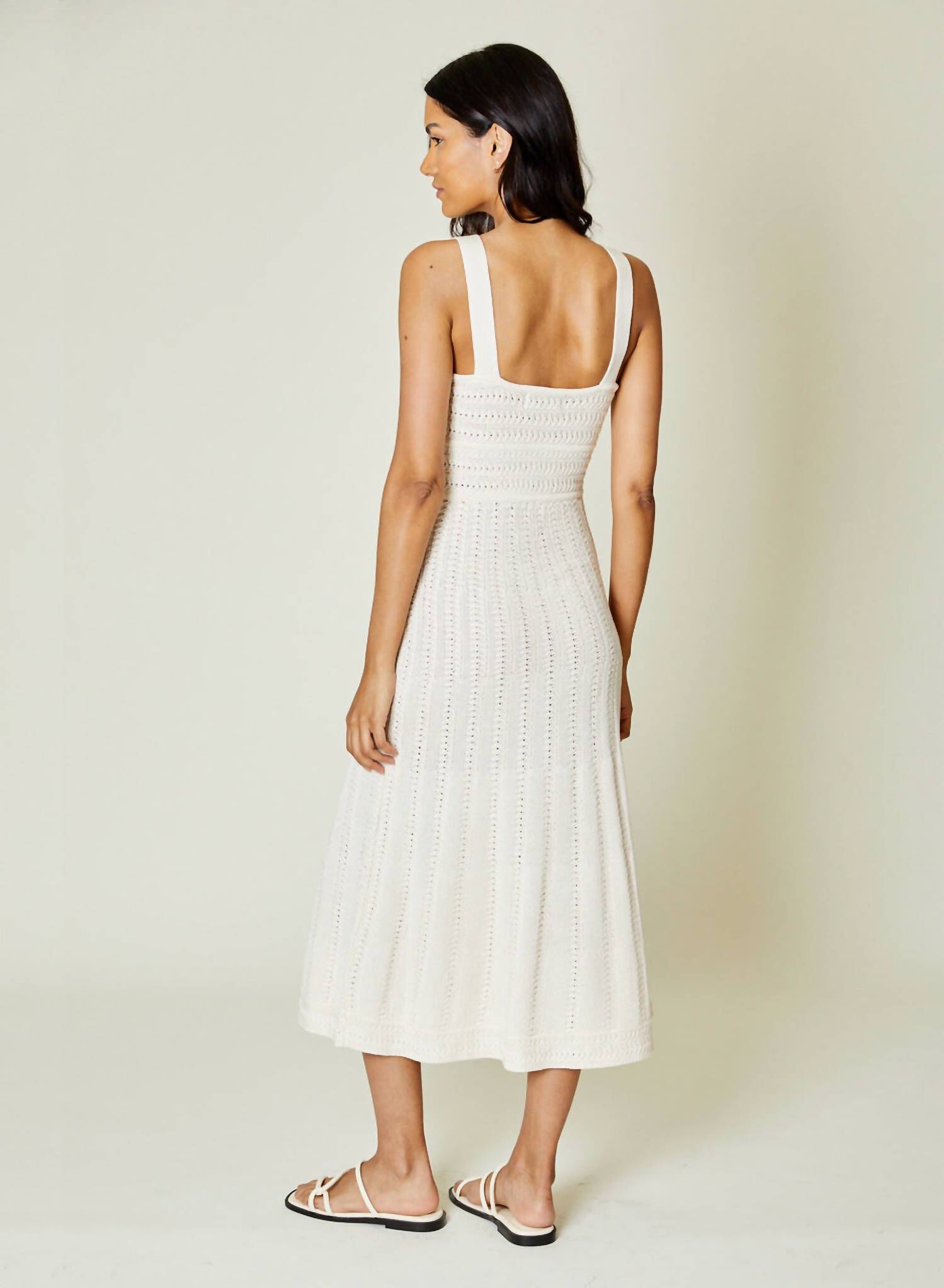 LAYLA DRESS IN CREAM, Cream / White, alternate image number 2