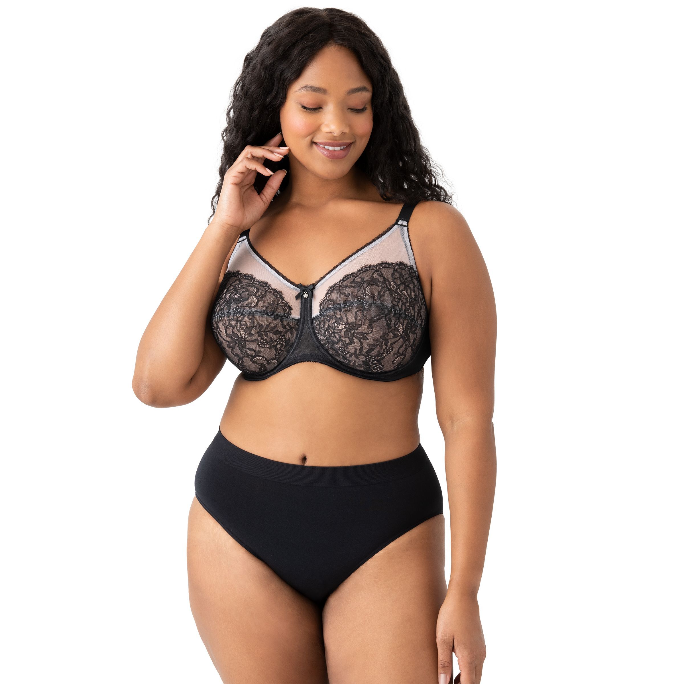 Retro Chic Underwire, Black / Black, hi-res image number 0