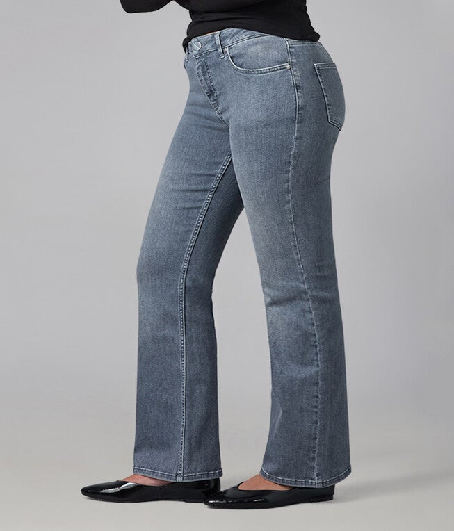 BILLIE-WI High Rise Bootcut Jeans, Washed Iron / Charcoal Grey, alternate image number 1