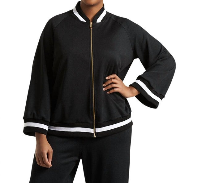 HUDSON BOMBER JACKET, Black / Black, hi-res image number 0