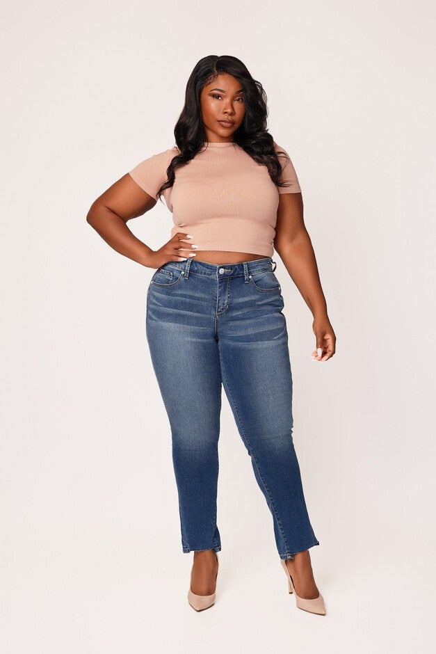 Denim Mid Rise Slim Jeans in 30 inches Inseam, Emerson / Medium Wash, hi-res image number 0