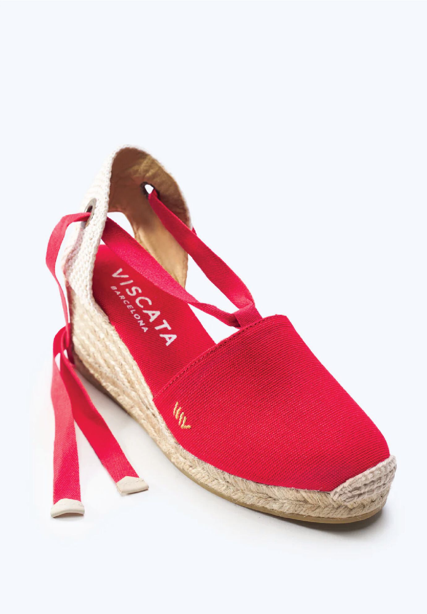 Escala Canvas Espadrille Wedges, Red / Red, alternate image number 1