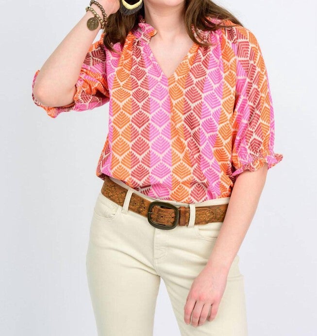 OMBRÉ PATTERN TOP, Pink / Pink, hi-res image number null