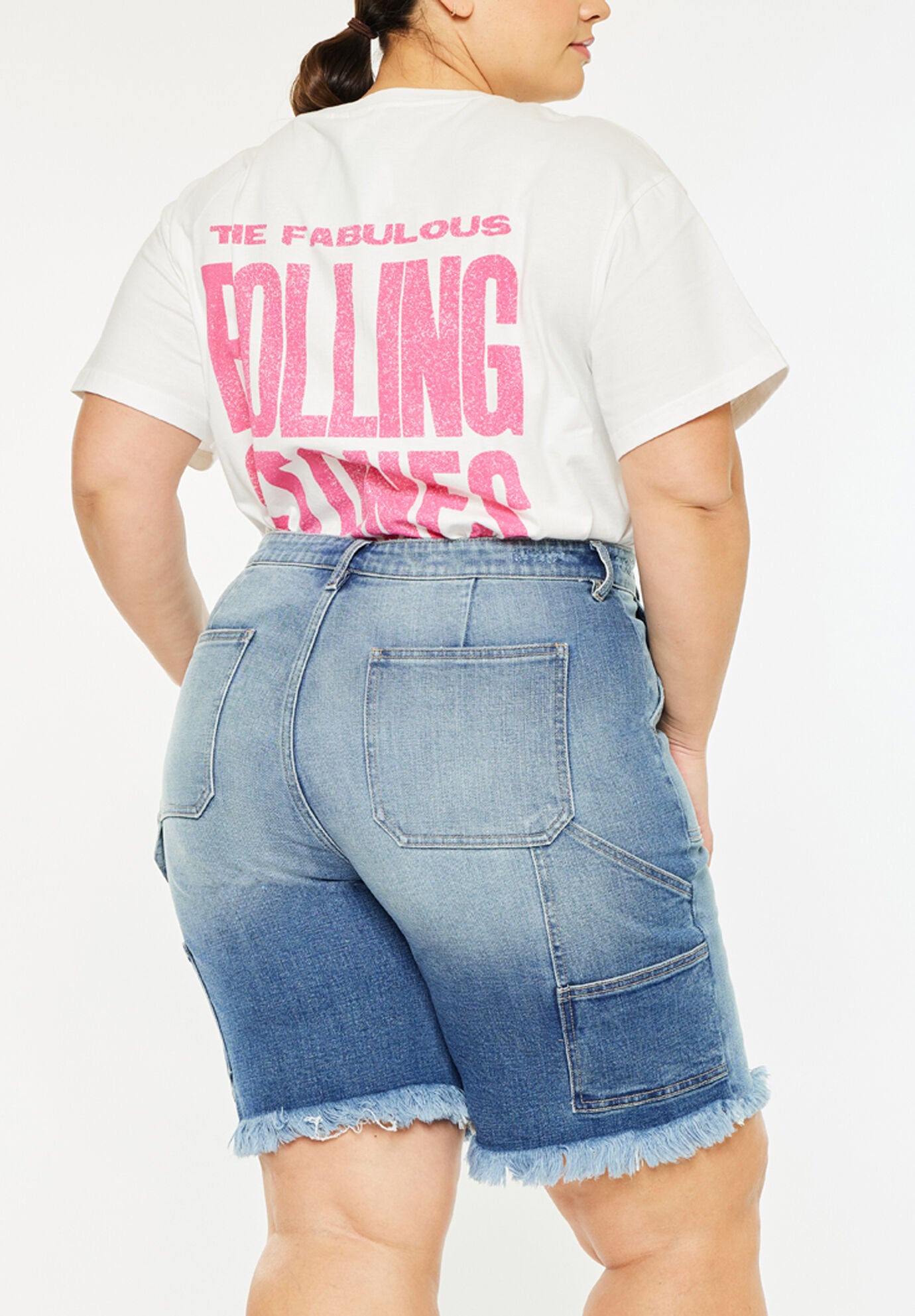 Kiran 90's Boyfriend Bermuda Shorts (Plus Size), Medium Wash / Medium Wash, alternate image number 6