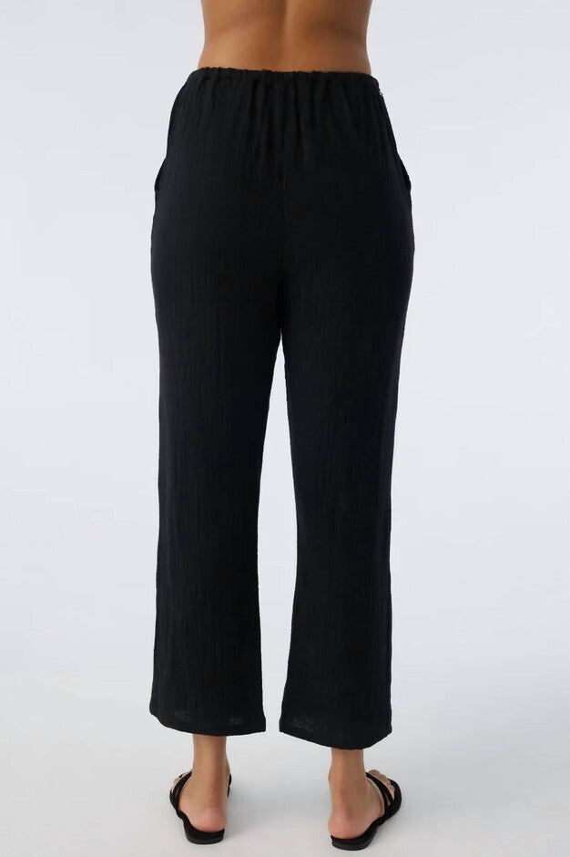 O'NEILL BRENDA DOUBLE GAUZE PANTS IN BLACK, Black / Black, alternate image number null