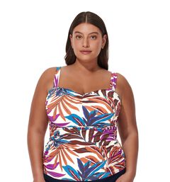 Plantopia Plus Size Tankini Top