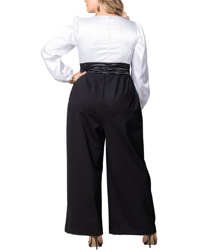 Refined Satin Jumpsuit, BLACK TIE AFFAIR / Black, alternate image number 1